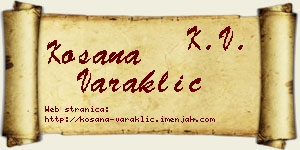 Kosana Varaklić vizit kartica